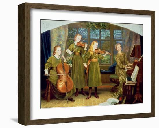 The Home Quartet: Mrs Vernon Lushington and Her Children, 1883-Arthur Hughes-Framed Giclee Print