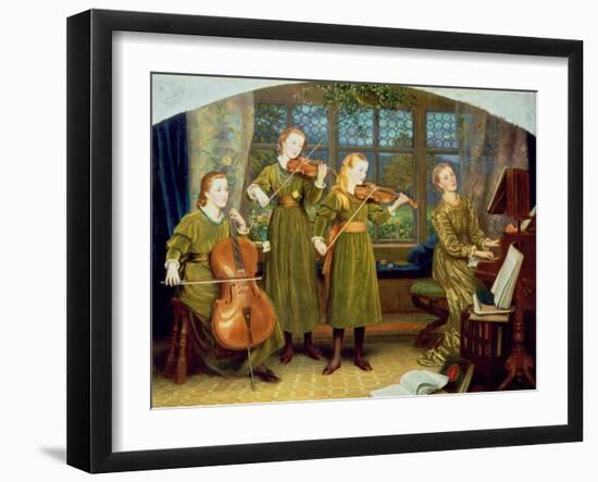 The Home Quartet: Mrs Vernon Lushington and Her Children, 1883-Arthur Hughes-Framed Giclee Print