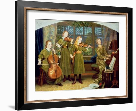 The Home Quartet: Mrs Vernon Lushington and Her Children, 1883-Arthur Hughes-Framed Giclee Print