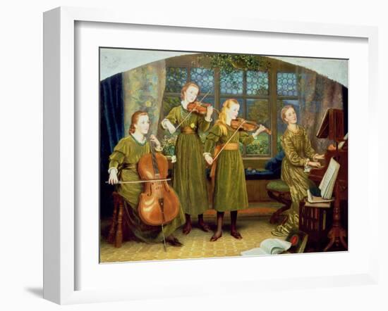 The Home Quartet: Mrs Vernon Lushington and Her Children, 1883-Arthur Hughes-Framed Giclee Print