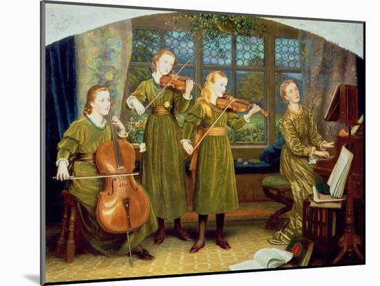 The Home Quartet: Mrs Vernon Lushington and Her Children, 1883-Arthur Hughes-Mounted Giclee Print