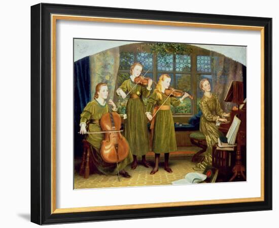 The Home Quartet: Mrs Vernon Lushington and Her Children, 1883-Arthur Hughes-Framed Giclee Print