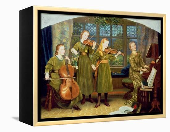 The Home Quartet: Mrs Vernon Lushington and Her Children, 1883-Arthur Hughes-Framed Premier Image Canvas