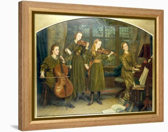 The Home Quartett, 1882 (Mrs.Vernon Lushington and her daughters)-Arthur Hughes-Framed Premier Image Canvas