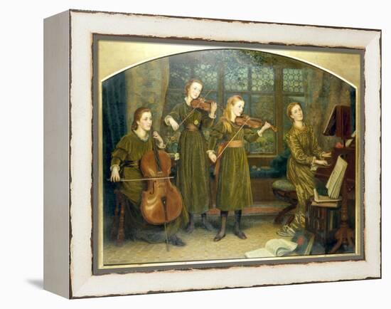 The Home Quartett, 1882 (Mrs.Vernon Lushington and her daughters)-Arthur Hughes-Framed Premier Image Canvas