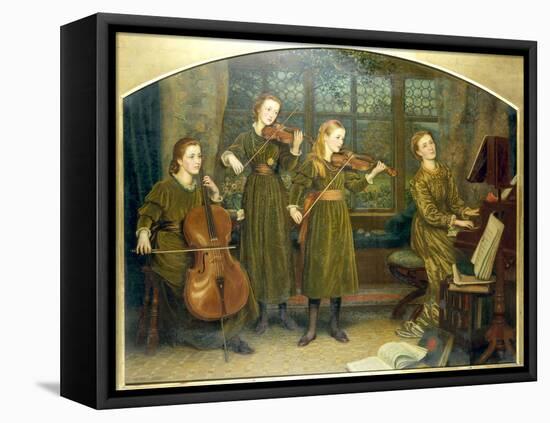 The Home Quartett, 1882 (Mrs.Vernon Lushington and her daughters)-Arthur Hughes-Framed Premier Image Canvas