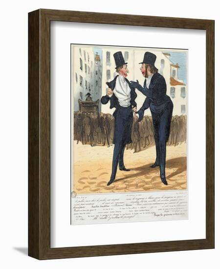 The Homeopathic Doctors, from "La Caricature", 1837-Honore Daumier-Framed Giclee Print