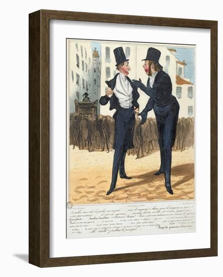 The Homeopathic Doctors, from "La Caricature", 1837-Honore Daumier-Framed Giclee Print