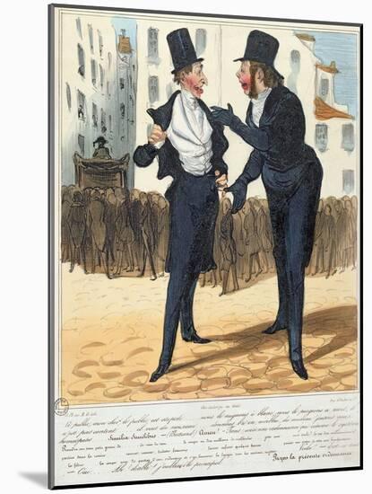The Homeopathic Doctors, from "La Caricature", 1837-Honore Daumier-Mounted Giclee Print