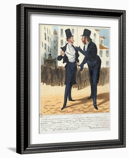 The Homeopathic Doctors, from "La Caricature", 1837-Honore Daumier-Framed Giclee Print