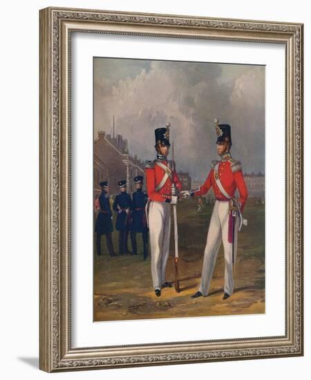 The Hon. Artillery Company-Officer and Private, 1848, (1914)-Henry Martens-Framed Giclee Print