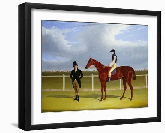 The Hon. E. Petre's Rowton with W. Scott Up, and His Trainer at Doncaster-John Frederick Herring I-Framed Giclee Print