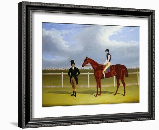 The Hon. E. Petre's Rowton with W. Scott Up, and His Trainer at Doncaster-John Frederick Herring I-Framed Giclee Print