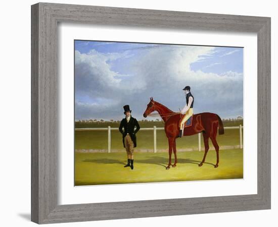 The Hon. E. Petre's Rowton with W. Scott Up, and His Trainer at Doncaster-John Frederick Herring I-Framed Giclee Print