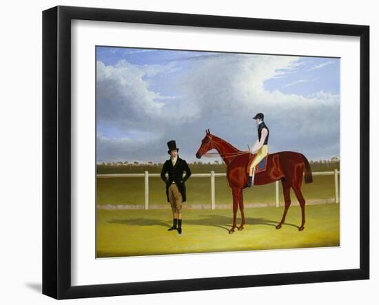 The Hon. E. Petre's Rowton with W. Scott Up, and His Trainer at Doncaster-John Frederick Herring I-Framed Giclee Print