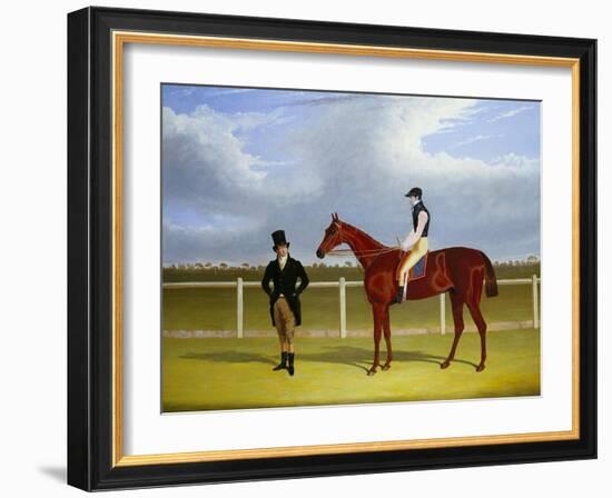 The Hon. E. Petre's Rowton with W. Scott Up, and His Trainer at Doncaster-John Frederick Herring I-Framed Giclee Print