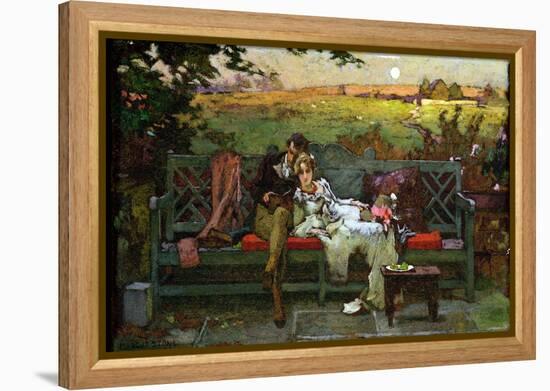 The Honeymoon (Oil on Board)-Marcus Stone-Framed Premier Image Canvas