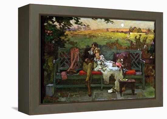 The Honeymoon (Oil on Board)-Marcus Stone-Framed Premier Image Canvas