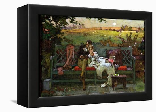 The Honeymoon (Oil on Board)-Marcus Stone-Framed Premier Image Canvas