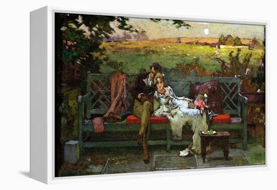 The Honeymoon (Oil on Board)-Marcus Stone-Framed Premier Image Canvas