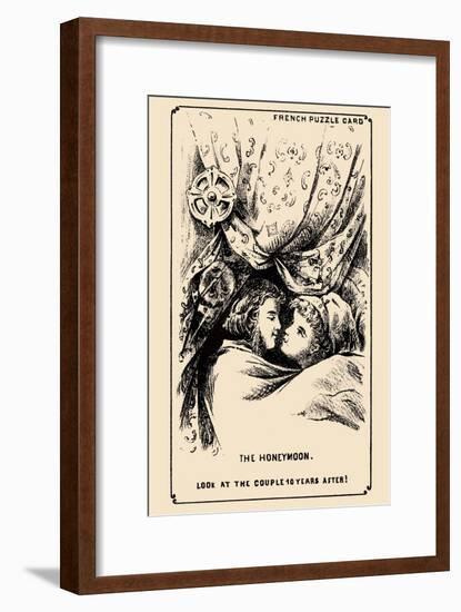 The Honeymoon-French Puzzle Card-Framed Art Print