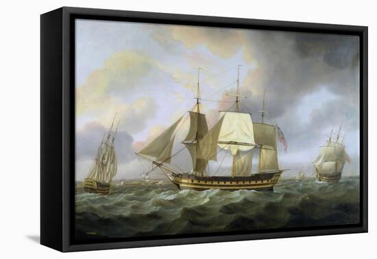 The Honourable E.I. Company's Ship 'Belvedere', Captain Charles Christie Commander, 1800-Thomas Luny-Framed Premier Image Canvas