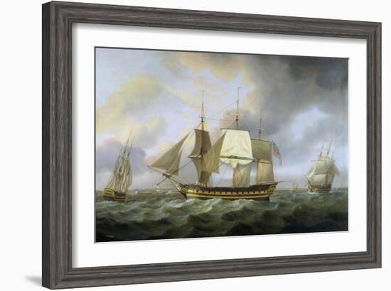 The Honourable E.I. Company's Ship 'Belvedere', Captain Charles Christie Commander, 1800-Thomas Luny-Framed Giclee Print