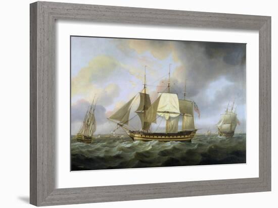 The Honourable E.I. Company's Ship 'Belvedere', Captain Charles Christie Commander, 1800-Thomas Luny-Framed Giclee Print