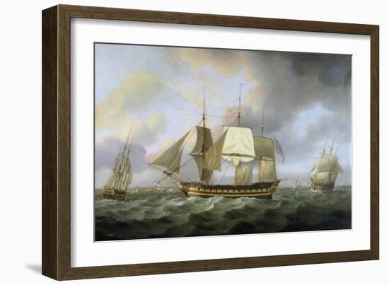 The Honourable E.I. Company's Ship 'Belvedere', Captain Charles Christie Commander, 1800-Thomas Luny-Framed Giclee Print