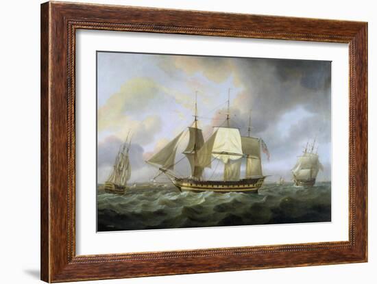 The Honourable E.I. Company's Ship 'Belvedere', Captain Charles Christie Commander, 1800-Thomas Luny-Framed Giclee Print