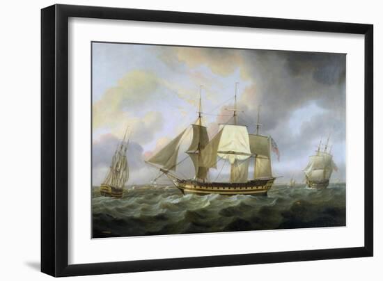 The Honourable E.I. Company's Ship 'Belvedere', Captain Charles Christie Commander, 1800-Thomas Luny-Framed Giclee Print