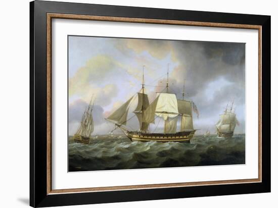 The Honourable E.I. Company's Ship 'Belvedere', Captain Charles Christie Commander, 1800-Thomas Luny-Framed Giclee Print