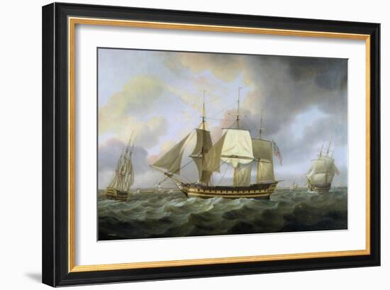 The Honourable E.I. Company's Ship 'Belvedere', Captain Charles Christie Commander, 1800-Thomas Luny-Framed Giclee Print