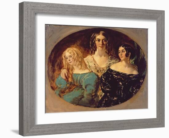 The Honourable Mrs. Caroline Norton and Her Sisters, C.1847-William Etty-Framed Giclee Print