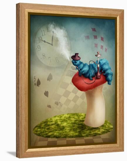 The Hookah Smoking Caterpillar from Alice in Wonderland-egal-Framed Premier Image Canvas