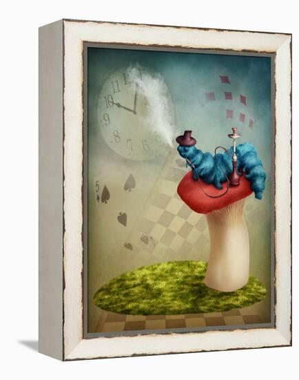 The Hookah Smoking Caterpillar from Alice in Wonderland-egal-Framed Premier Image Canvas