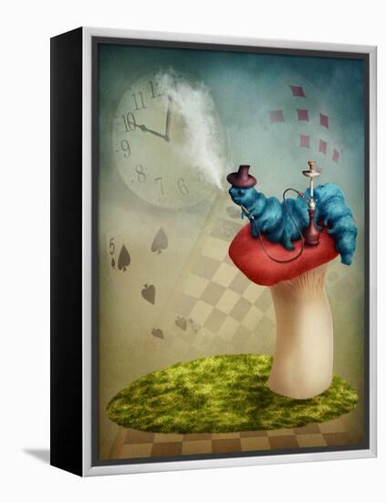 The Hookah Smoking Caterpillar from Alice in Wonderland-egal-Framed Premier Image Canvas