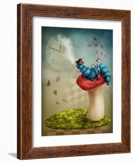 The Hookah Smoking Caterpillar from Alice in Wonderland-egal-Framed Photographic Print