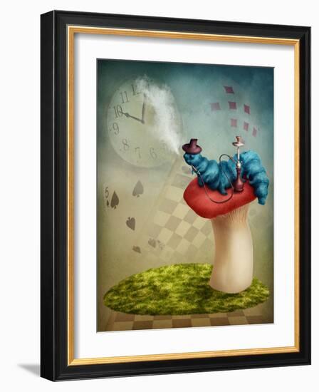 The Hookah Smoking Caterpillar from Alice in Wonderland-egal-Framed Photographic Print