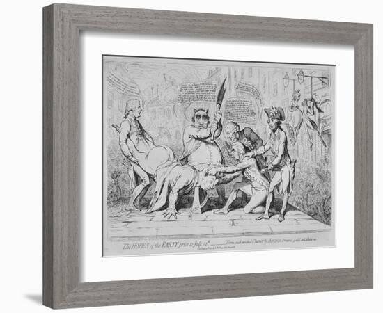 The Hopes of the Party, Prior to July 14, 1791-James Gillray-Framed Giclee Print