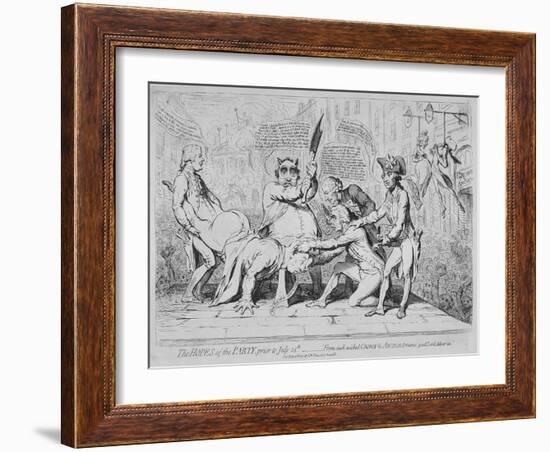 The Hopes of the Party, Prior to July 14, 1791-James Gillray-Framed Giclee Print