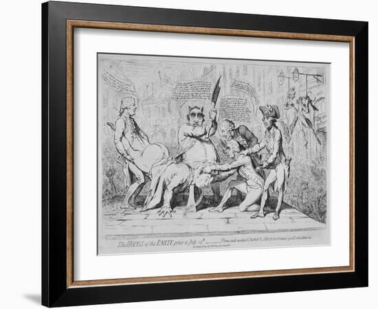 The Hopes of the Party, Prior to July 14, 1791-James Gillray-Framed Giclee Print