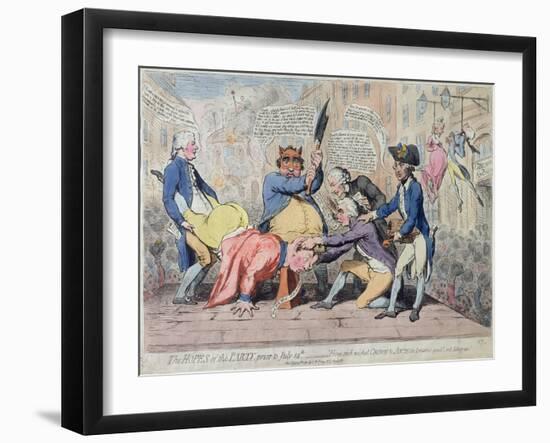 The Hopes of the Party-James Gillray-Framed Giclee Print