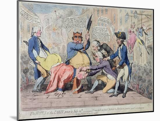 The Hopes of the Party-James Gillray-Mounted Giclee Print