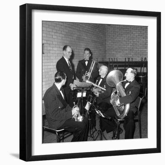 The Horden Colliery Band During Practice, 1963-Michael Walters-Framed Photographic Print