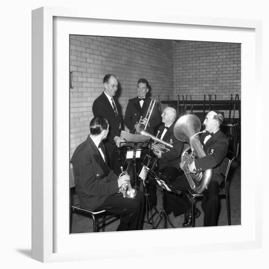 The Horden Colliery Band During Practice, 1963-Michael Walters-Framed Photographic Print