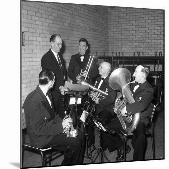 The Horden Colliery Band During Practice, 1963-Michael Walters-Mounted Photographic Print