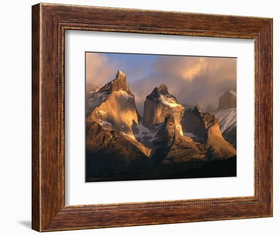 The Horns at Sunrise, Torres del Paine National Park, Patagonia, Chile-Jerry Ginsberg-Framed Photographic Print