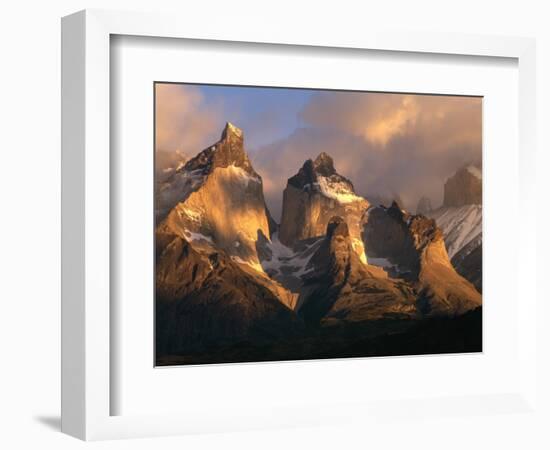 The Horns at Sunrise, Torres del Paine National Park, Patagonia, Chile-Jerry Ginsberg-Framed Photographic Print