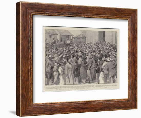 The Horrors of the War, Feeding Starving Refugees from Santiago at Caney-Henry Marriott Paget-Framed Giclee Print